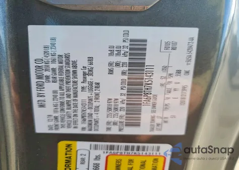 2019 Ford Mustang из США, поврежденный, VIN 1FA6P8TH7K5143111